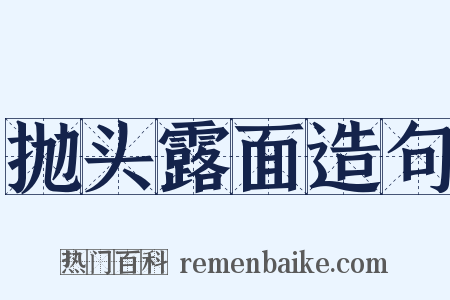 抛头露面造句是什么意思的图片